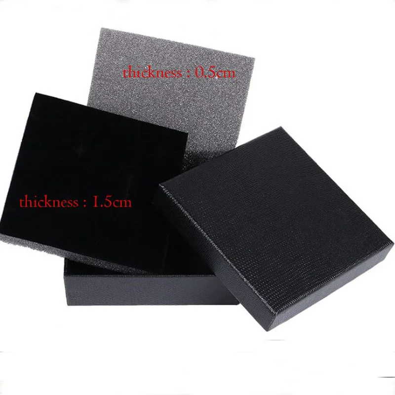 Коробки для ювелирных изделий 25 шт./партия 12x12x3,5 см черное ожерелье коробочка для кулона коробки ювелирные изделия Органайзер Подарочная коробка для кольца