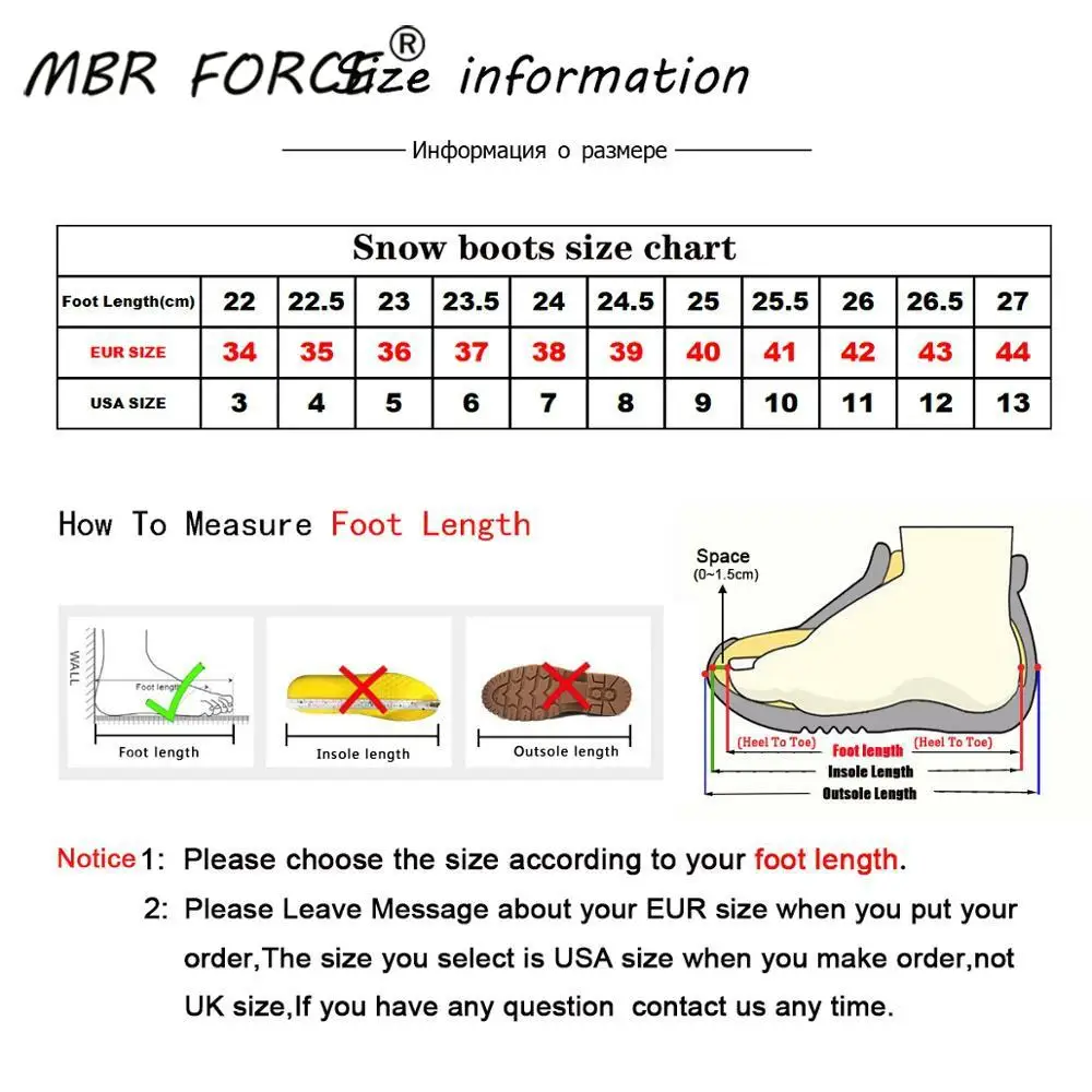 MBR FORCE Women Australia Classic Style Snow Boots Winter Warm Leather Flats Warterproof High-quality Ankle Boots large size MBR FORCE Women Australia Classic Style Snow Boots Winter Warm Leather Flats Warterproof High-quality Ankle Boots large size