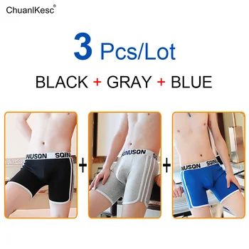 

3 pcs/lot Cotton long underpants Men's sports shorts Men's underwear Loose shorts Fashion running shorts Pop underwear