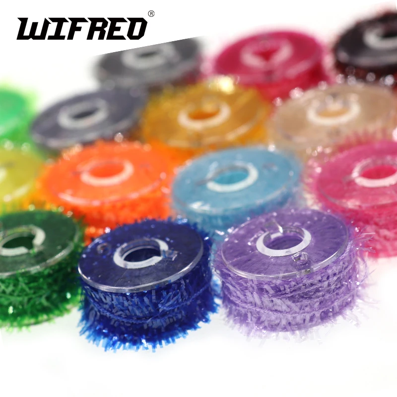 15Spools Fly Fishing Tinsel Chenille Material for Bass Pike Flies Crystal Flash Spiky Tying Yarn Streamer | Спорт и развлечения