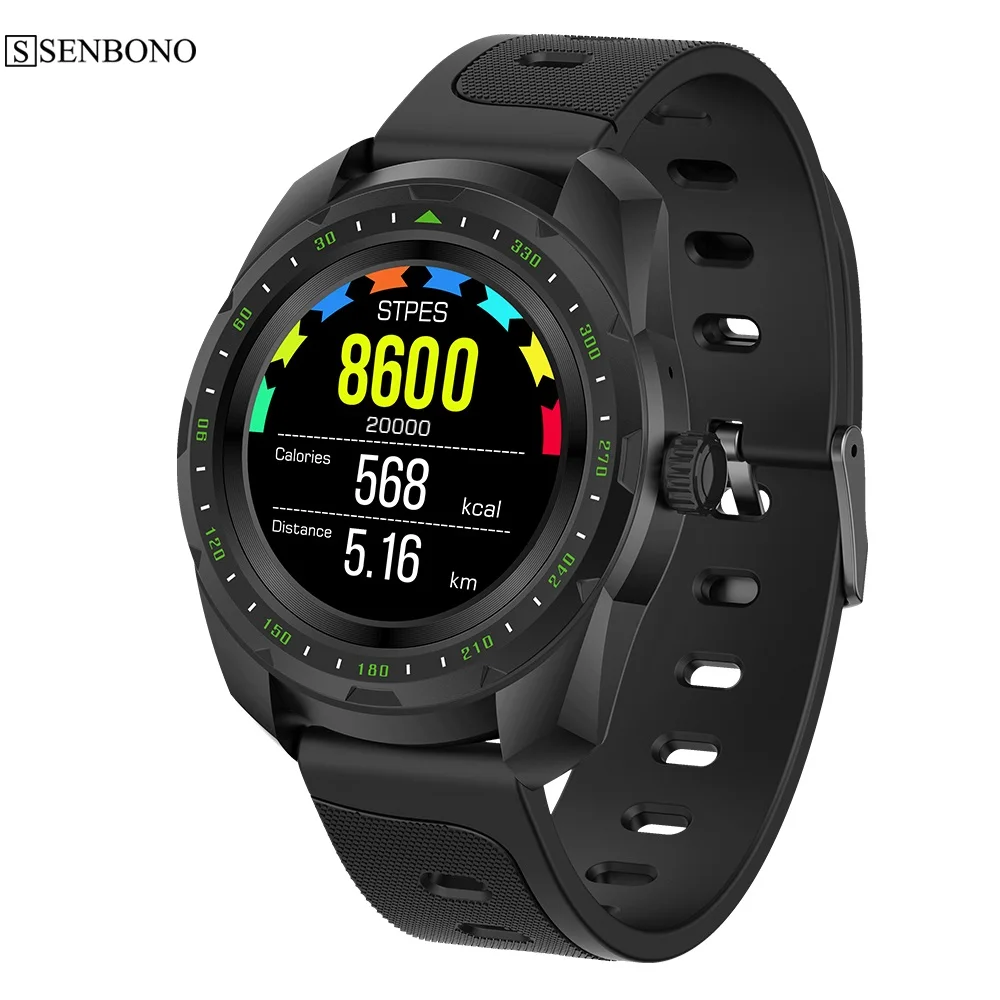 

SENBONO KW01 smart watch 1.0 inch HD Screen IP67 waterproof Bluetooth 4.0 Smartwatch heart rate monitor drinking water reminder
