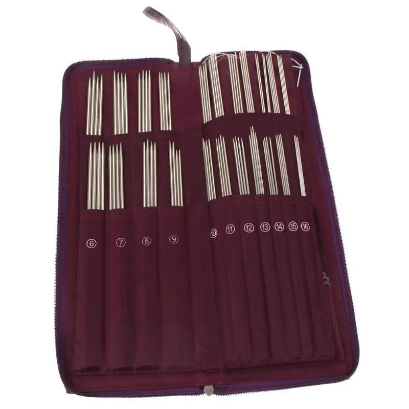 

104pcs Stainless Steel Straight Knitting Needles Crochet Hook Weave Set