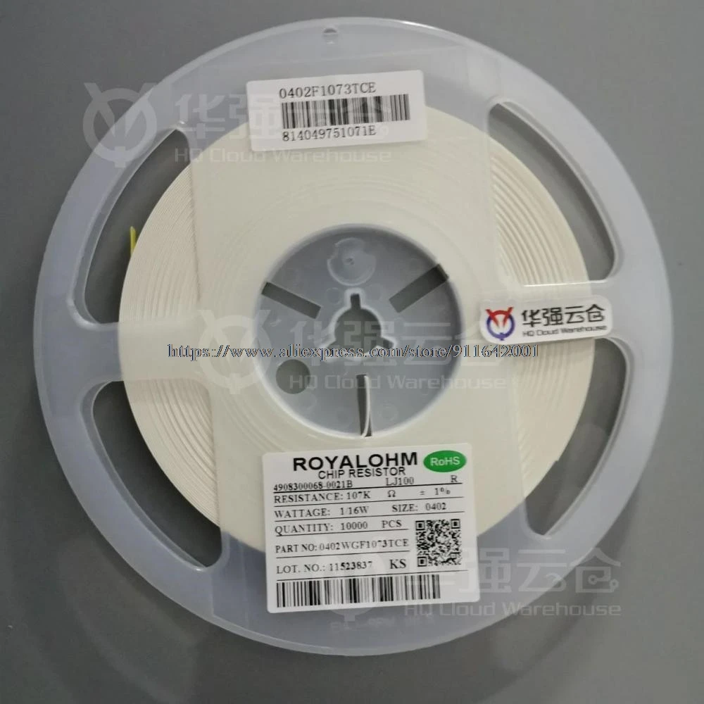 10000 шт. 0402WGF1073TCE 0402 107K 1% 1/16 Вт SMD чиповый резистор | Электроника
