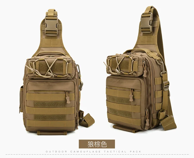 Уличная тактическая нагрудная сумка камуфляжная охотничья наплечная сумка военная походная рыболовная сумка рюкзак многофункциональная