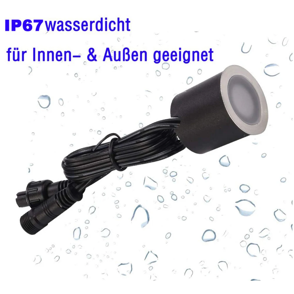 Description Picture 6 of item12V LED Deck Light Waterproof IP67 Underground Lamp 32mm 0.6W/piece Landscape Garden Recessed Led Deck Lighting Stairs Spotlight