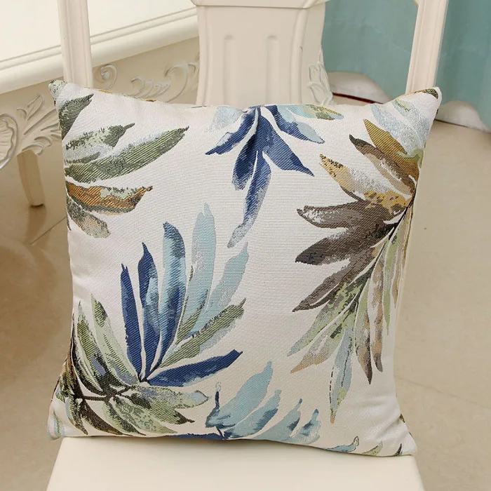 Роскошная декоративная подушка для дома с изображением красных растений, жаккардовые наволочки на подушки, наволочка для дивана, 1 шт., 45x45 см - Цвет: B