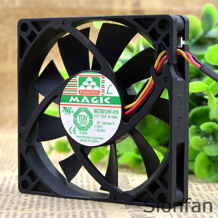 Для MAGIC MGT8012HF-O15 12V 0.18A 8015 (8 см) 3 (проволока проходит по всей ультра-тонкий корпус