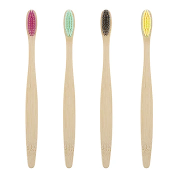

Multi Color Soft Hair Toothbrush Natural Bamboo Tooth brush Wide Bamboo Handle Soft Bristle Eco-friendly Adults Portable brush