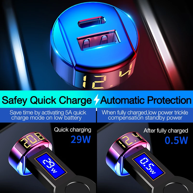 Cafele Quick Charge 4 0 3 USB Автомобильное зарядное устройство для Huawei iPhone Xiaomi QC4.0 QC3.0 Авто