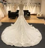 SL-176 Customized Sexy Deep V neck Sleeveless Mermaid Wedding Dress 2020 Long Train Wedding Gowns Vestido De Noiva 2