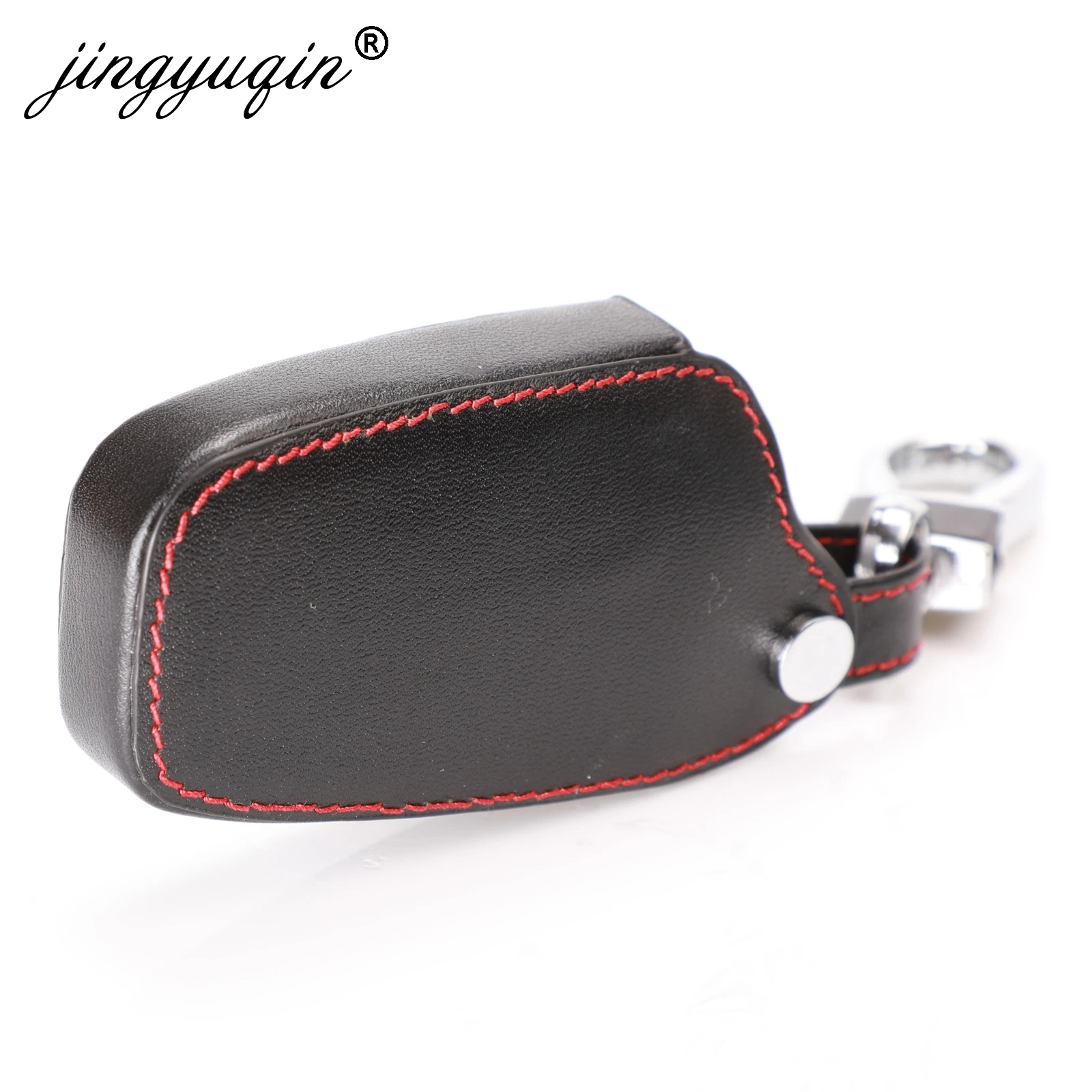 Jingyuqin кожаный дистанционный Автомобильный ключ чехол для Toyota Camry CHR Prius Corolla RAV4 Prado дистанционный 3 кнопки без ключа