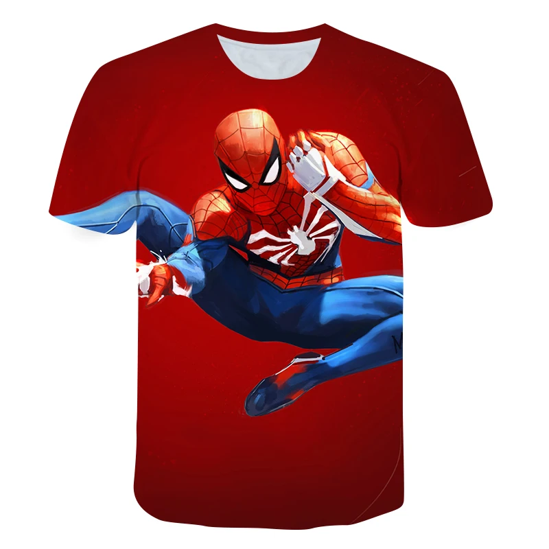 Hot sales Spider man T-Shirt Marvel Cartoon Fun Short Sleeve Shirt Boys Girls Street Fashion Harajuku Hot movie Children's Tops Hot sales Spider man T-Shirt Marvel Cartoon Fun Short Sleeve Shirt Boys Girls Street Fashion Harajuku Hot movie Children's Tops