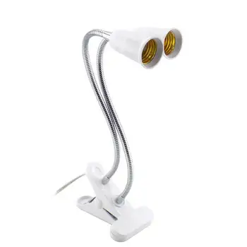 

50W E27 Flexible Desk Lamp Holder base Clip On Table Reading Light Clip lamp Stand Without Bulb #1119