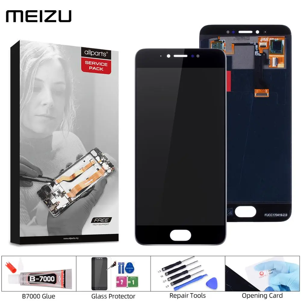 AMOLED Дисплей для MEIZU Pro 6 LCD в сборе с тачскрином на рамке Оригинал 5.2'' черный