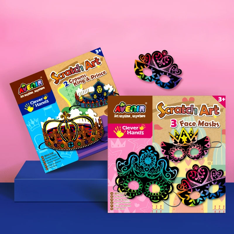 Игрушка скребка цветная детская маска ручка краска доска для рисования для детей игрушки волшебная маска для лица цвет ing книга день рождения для мальчиков и девочек подарок скретч-арт