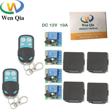 

433MHz Universal Remote Control DC 12V 10Amp 1CH 4 gangs rf Relay Receiver and Transmitter for signal transmission DIY remotes