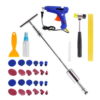 

33 Pcs Dent Repair Kit Slide Hammer Paintless Dent Removal Tools for Auto Car Body Dent Removal Tools Kit(US Plug)
