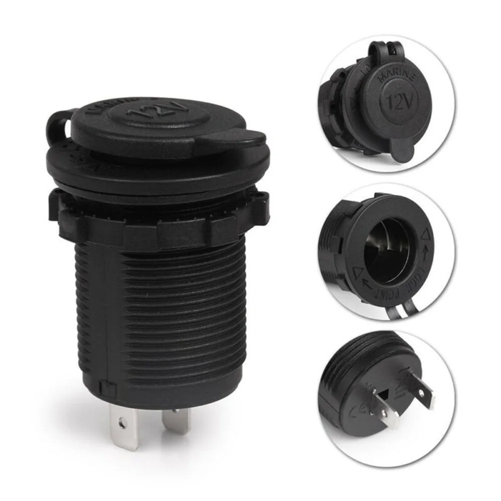 12V автомобильные сигаретные прикуриватели, розетки и Мощность розетка Водонепроницаемый черный сборки