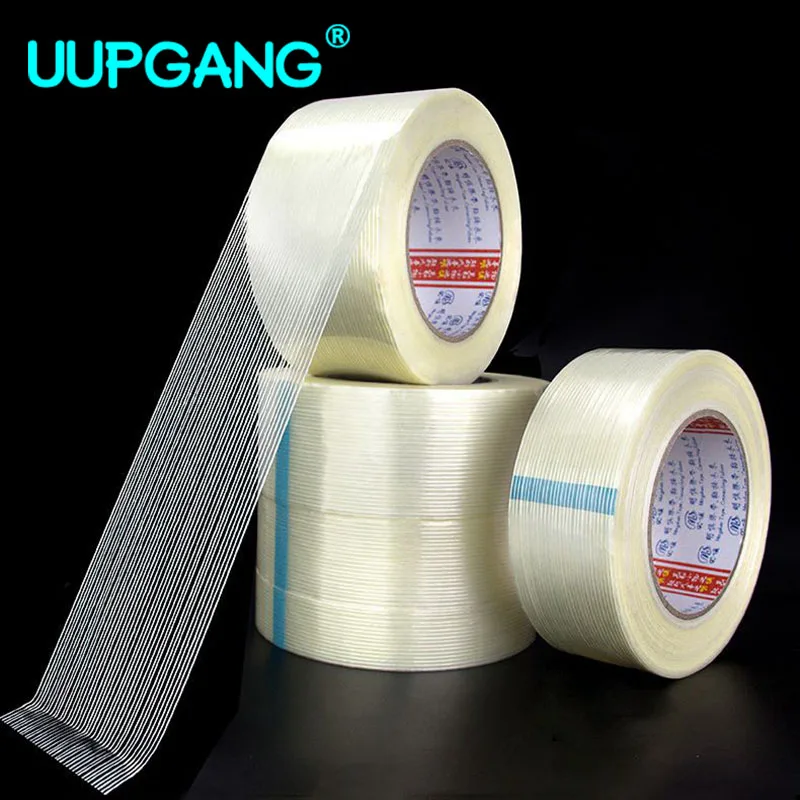 TOOLSTAR Glass Fiber Tape, 12mm*20m Heavy Duty Strapping Transparent