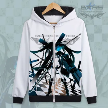 

BLACK ROCK SHOOTER Kuroi Mato hooded sweatshirt cosplay costume men women fashion cartoon hooded jacket Student school uniform