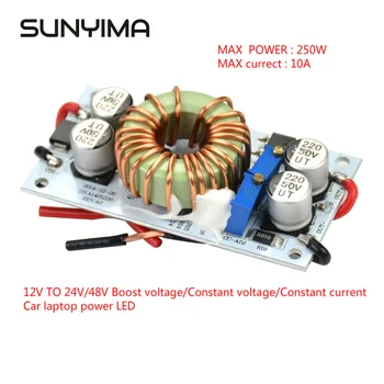 

SUNYIMA 250W High-power DC-DC 12V To 24V 48V Step-up Module Mobile Power Supply LED Driver Boost Converter