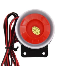 Dc 12v com fio mini sirene de chifre sistema de alarme de som de segurança em casa 120db orador anti-roubo buzzer