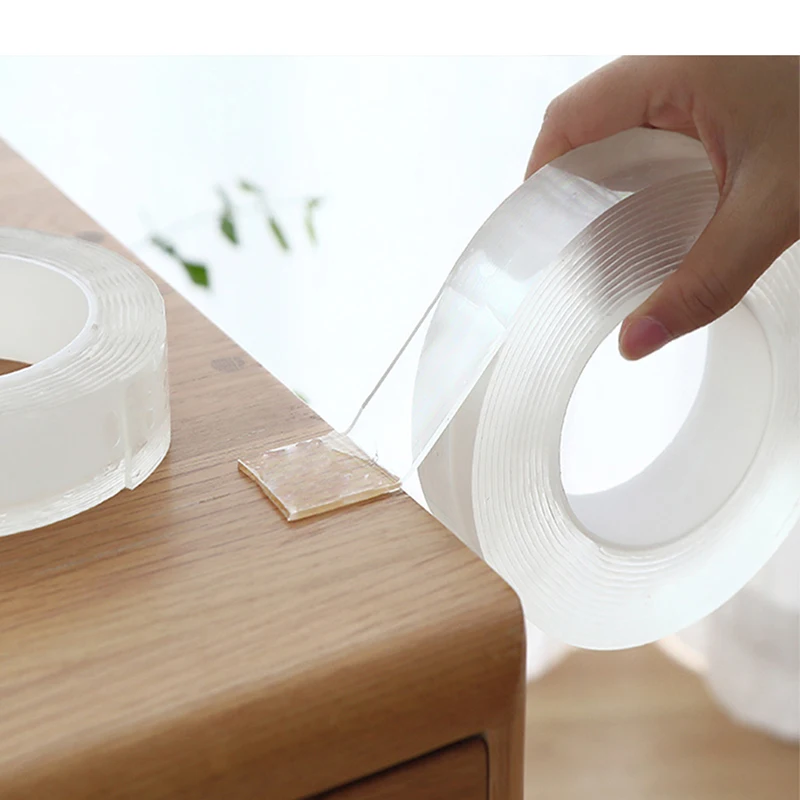 1/2/3/5m Reusable Double-Side Adhesive Nano Tape Traceless Removable Sticker Washable Two-Face Multifunction | Дом и сад