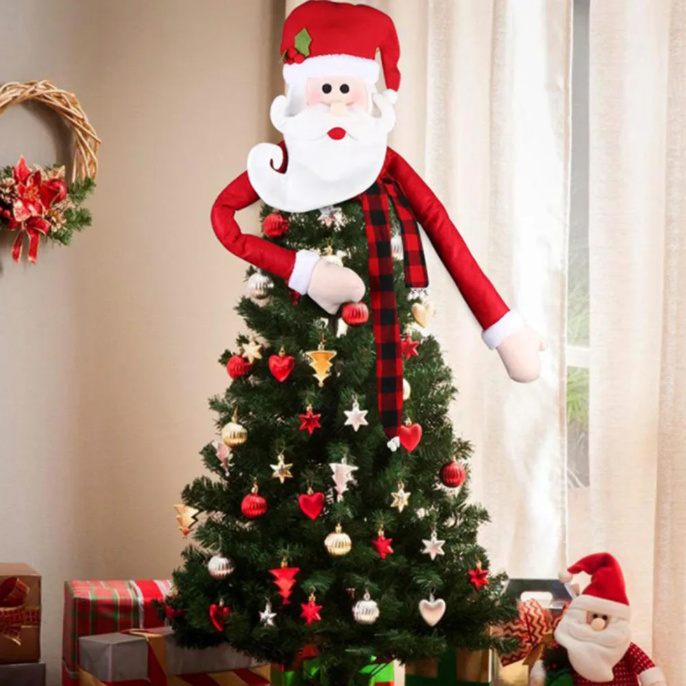 Christmas Tree Top Plush Felt Hat Santa 