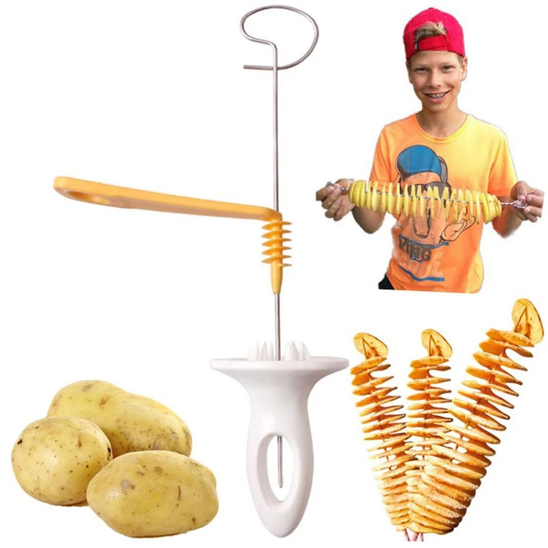 

1PCS Vegetable Fruit Spiral Slicer Models Cutter Kitchen Tools V Shredder Cooking Chips DE