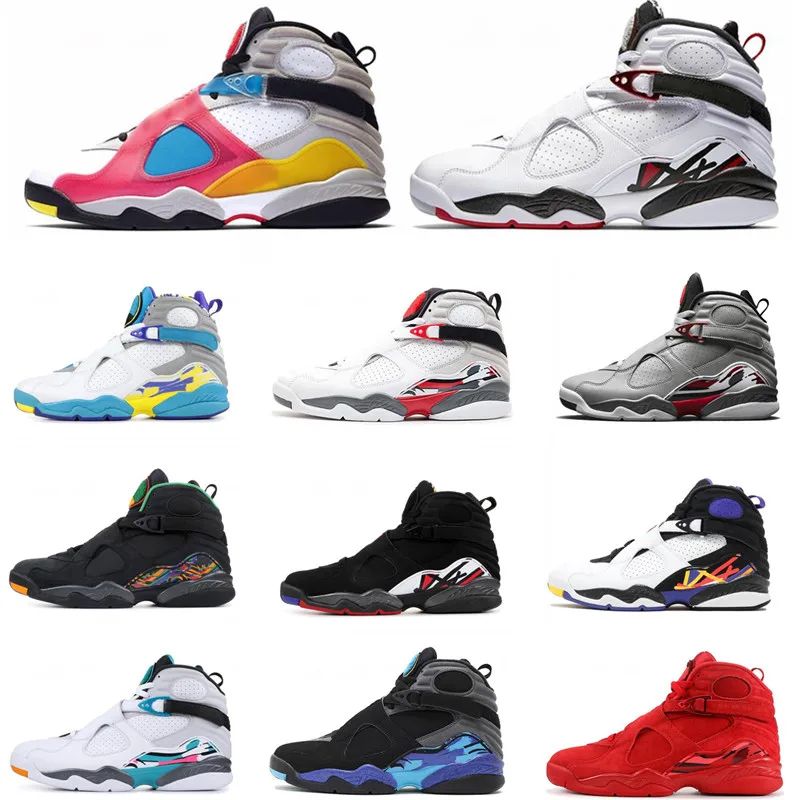 

2020 designer sneakers quality 8s Men Basketball Shoes Red Orbit South Beach Multicolor Tinker mens sports sneakers