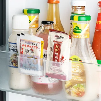 

Kitchen Seasoning Packet Storage Box Refrigerator Debris Mini Storage Grid Snap-on Plastic Storage Rack Currently Available Whol