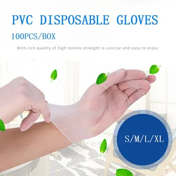 

Disposable Gloves 100PCS Safety Food Grade Anti Infection Waterproof Work Glove Allergy Free High Elastic Force Glove Mechanic