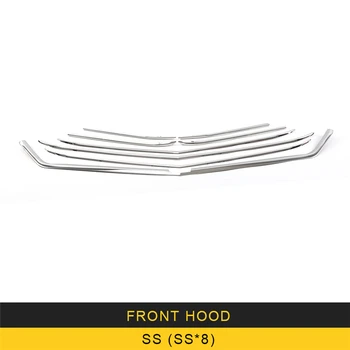 

For Chevrolet Equinox 2017 Car Styling Front Hood Middle Net Bumper Grille Frame Sticker Cover Trim Exterior Accessories