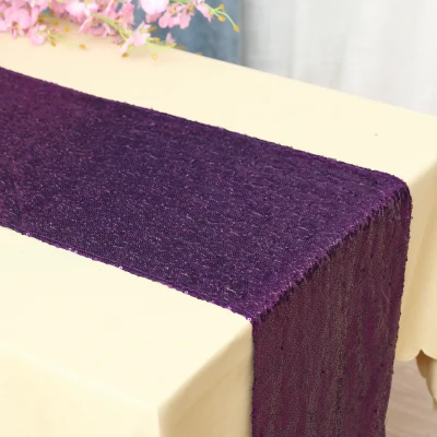 PURPLE Блесток настольная дорожка глянцевый золотистый Серебристый цвет роскошный стиль с вышивкой из пайеток настольная дорожка для свадьбы отеля ужин вечерние - Цвет: PURPLE