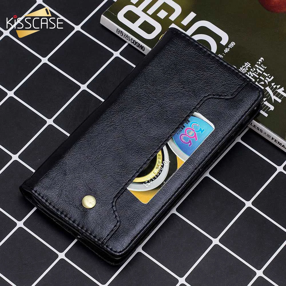 Роскошный кожаный чехол KISSCASE для iPhone 11 Pro Max, Магнитный флип-чехол для iPhone 6S 6 7 8 Plus X XS MAX XR, чехол с кармашком для карт