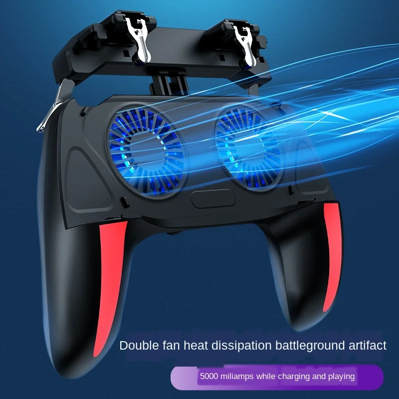 

H10 Pubg Controller Phone Gamepad Pubg Mobile Trigger L1R1 Shooter Joystick Game Pad Holder Cooler Fan with 4000mAh Power Bank