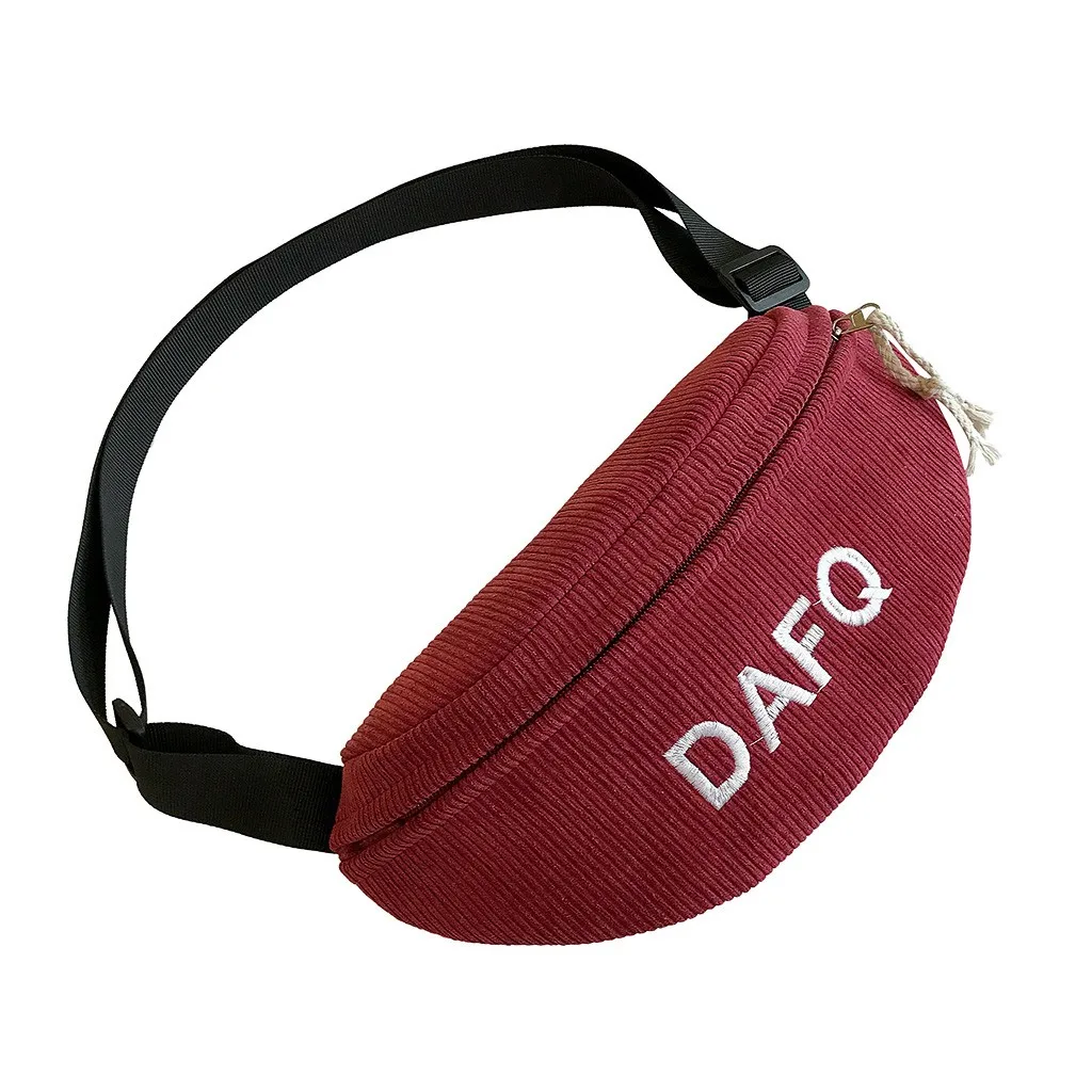 Chest Bag Women Corduroy Simple Shoulder Messenger Package Casual Pocket Fashion Chest Bag Package Crossbody Bags For Women#R5