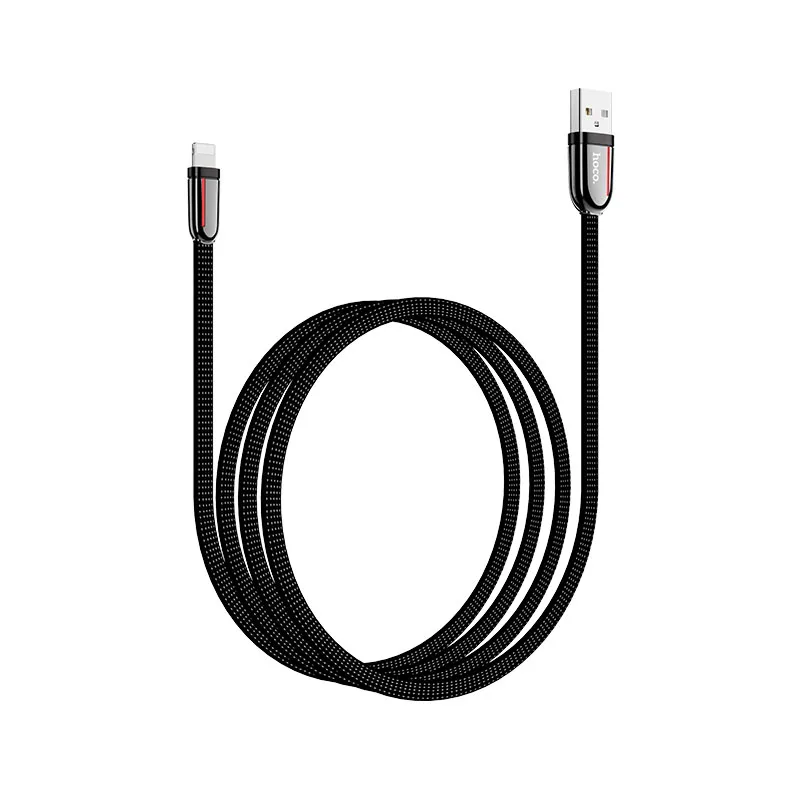 black for iPhone HOCO U74 20 шт./лот 1,2 м Прочный USB кабель для iPhone кабель Micro кабель для samsung USB кабель зарядное устройство провод - Цвет: black for iPhone