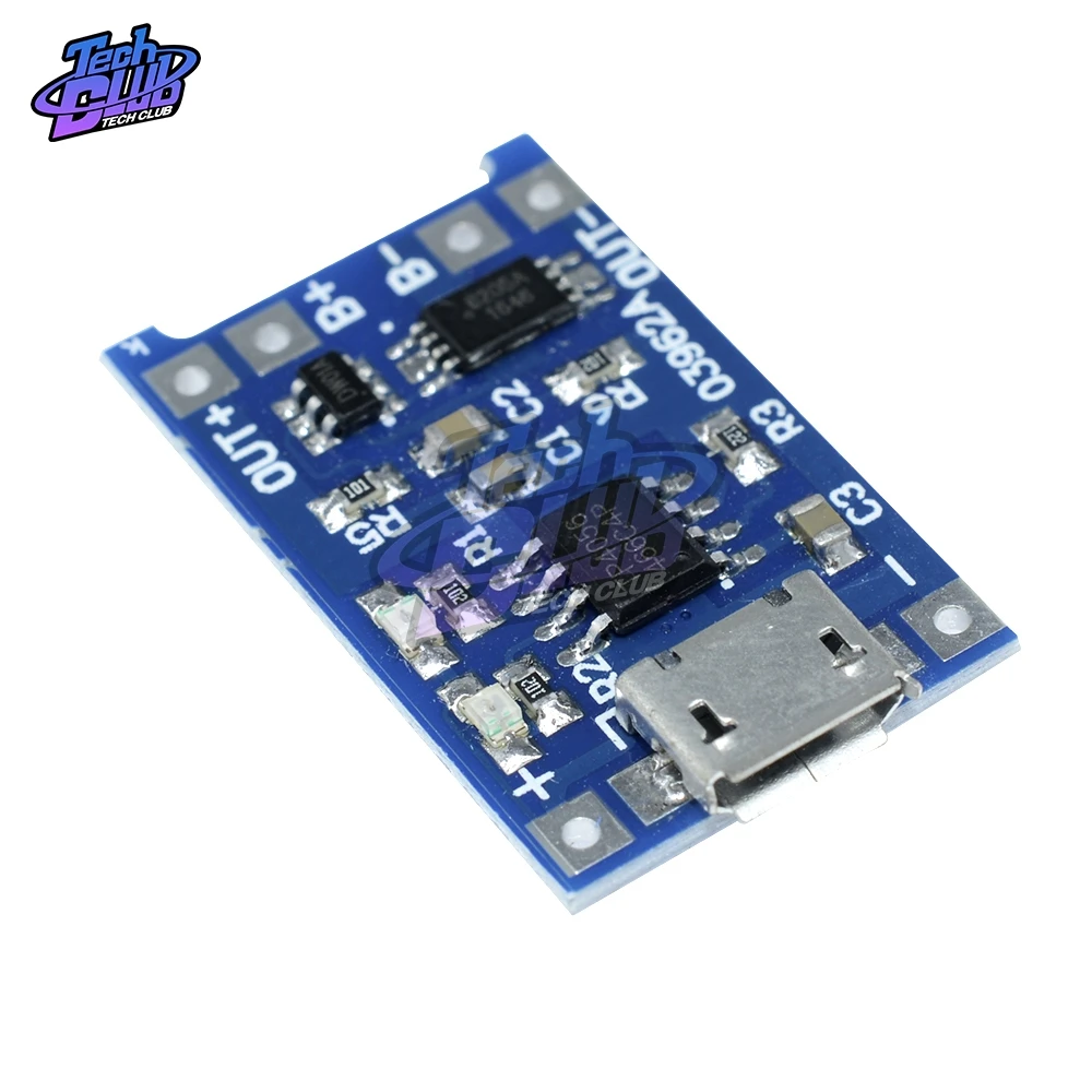 Micro/type-C USB 5V 1A 18650 TC4056 TC4056A модуль зарядного устройства литиевой батареи зарядная плата с защитой двойные функции - Цвет: Micro USB