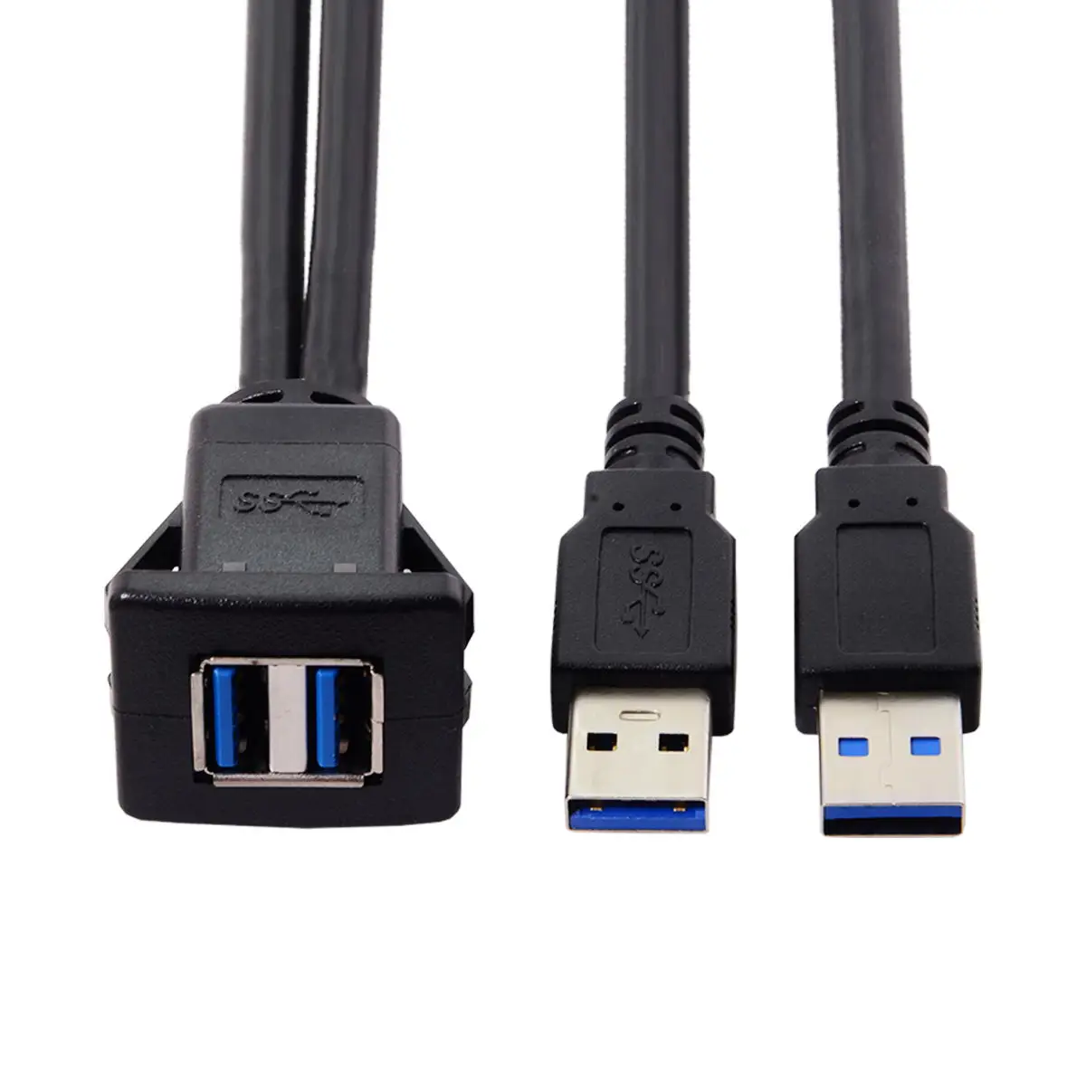 CYSM 1 м водонепроницаемый одиночный/двойной USB 3,0 Расширение защелка крепление автомобиля AUX кабель для приборной панели