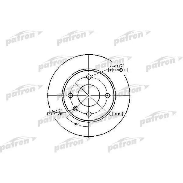 Диск тормозной передн FORD: SIERRA хечбэк 82-86, SIERRA хечбэк 8