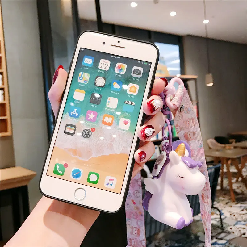 Для huawei P30/p20 pro/nove3 чехол с единорогом, для huawei mate20pro nova 4 5 2s мультяшный Жидкий чехол+ плечевой ремень 3D игрушка