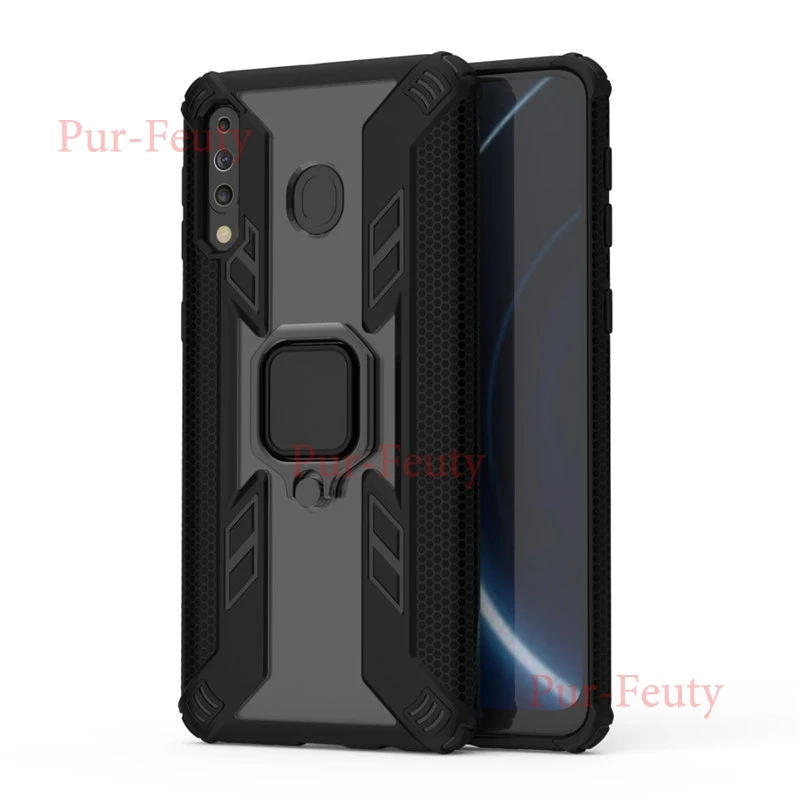 Чехол для samsung Galaxy M30 M305FD с кольцом на палец, Модный чехол с подставкой для samsung Galaxy M20 SM-M205FD, Fundas 6," M 30 - Цвет: black