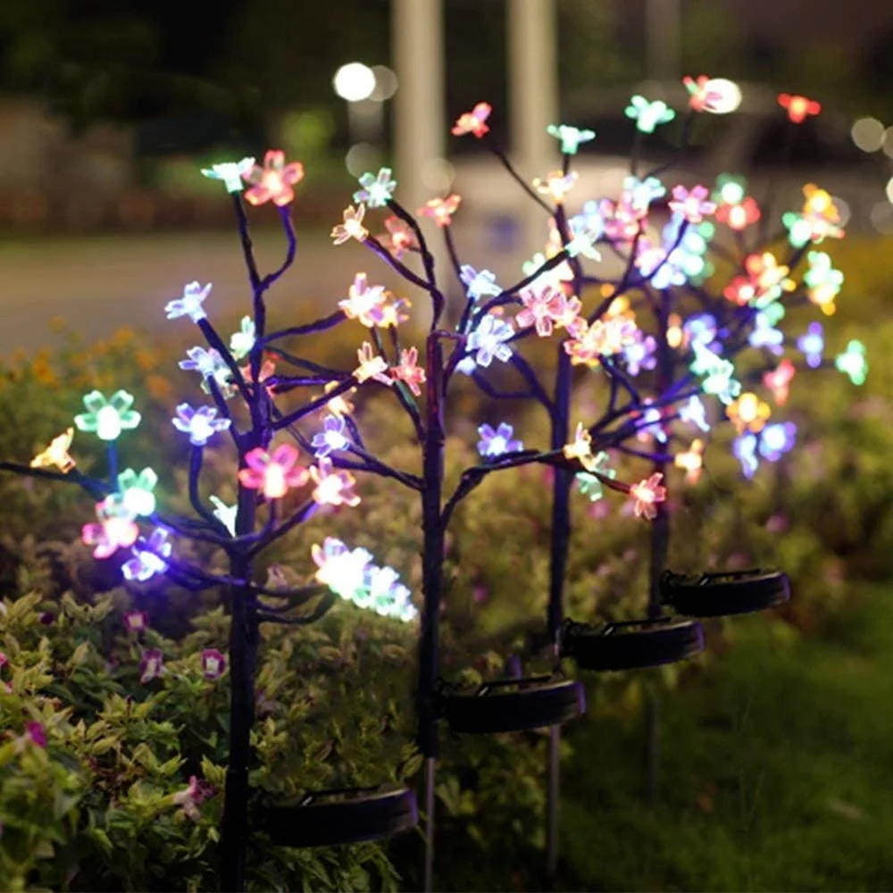 3PCS/Set Energy Saving Solar Lamp Cherry Tree 60 LED Decoration Christmas Garden Ornamental Blossom Lights Branches. | Освещение