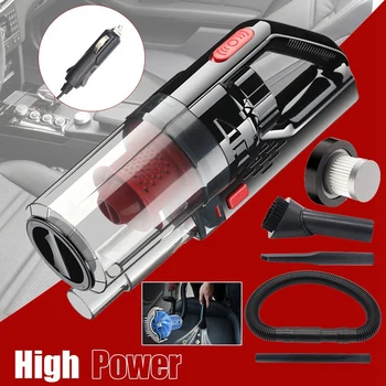 

Car Vacuum Cleaner 6000PA 150W DC12V Portable Handheld Low Noise Wet Dry Use with Carrying Bag and Cleaning Brush