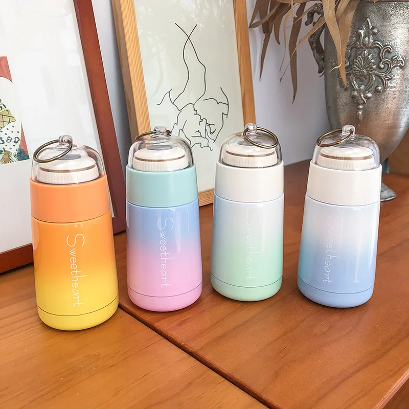 cheap Rainbow Gradient Thermo Mug Steel Thermos Bottle Belly Cup Thermal Bottles for Water Insulated Tumbler for Car Coffee Mug
