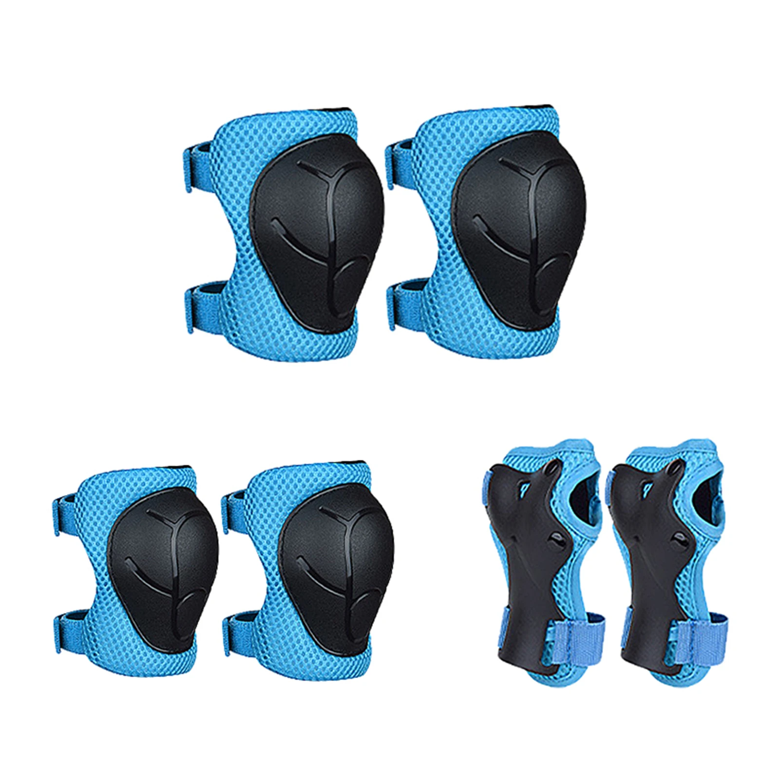 Details about   Set With Wrist Guard Adjustable Kids Pads Elbow Pads Protective Gear Knee 6 In1 