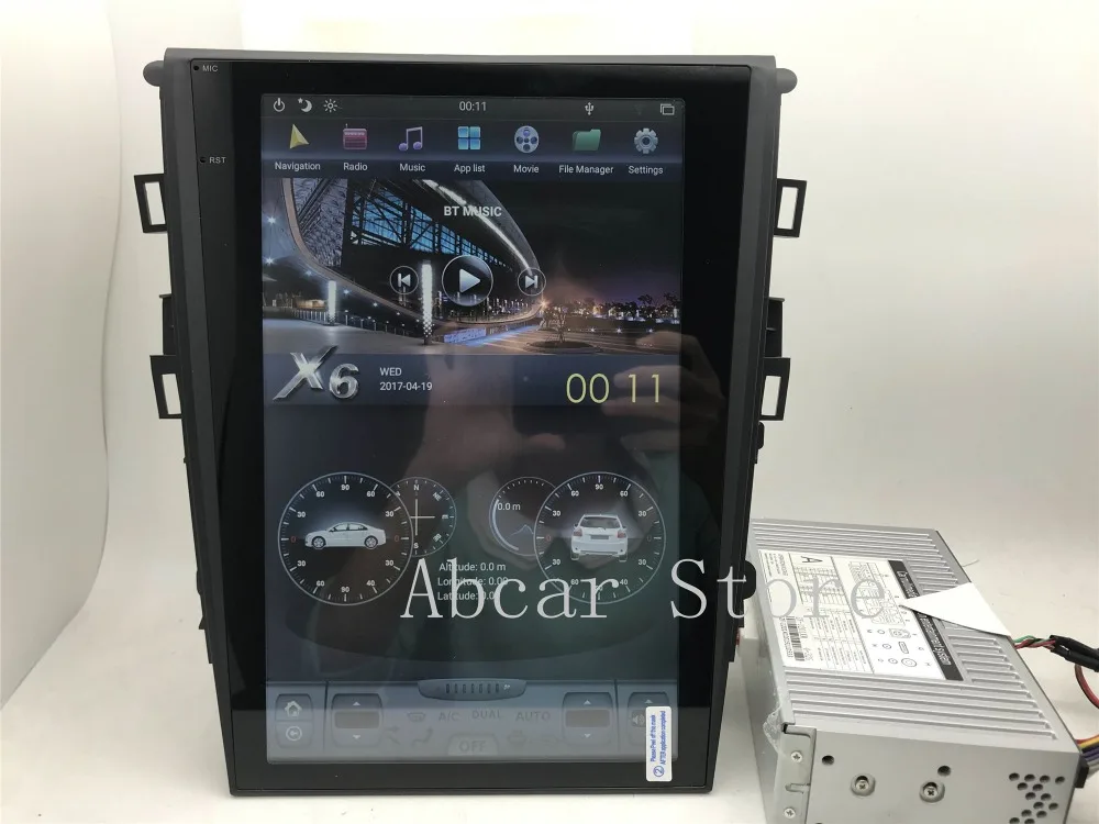 12,1 ''Tesla стиль Android 8,1 автомобильный dvd-плеер gps навигация для Ford Mondeo Fusion MK5 2013- стерео радио авто руководство AC