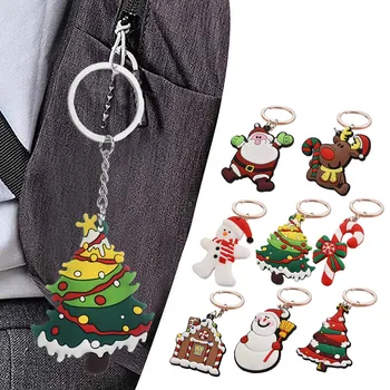 

Merry Christmas Ornaments Christmas Tree Decorations 2020 Noel Santa Claus Snowman Elk Keychain Pendants Christmas Party Decor