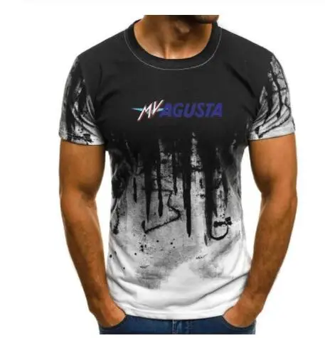 MV Agusta Corse Print t-Shirt мужские футболки мужские летние топы с принтом брызг-чернил мужские повседневные футболки с круглым вырезом и коротким рукавом F - Цвет: 5
